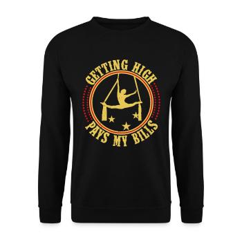 Trapèze de cirque pour costume de trapéziste - Sweat-shirt Unisexe - noir - Devant - Alina (178cm) & Michal (187cm)