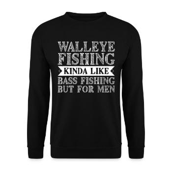Walleye Zander Pêche Pêcheur Pêcheur - Sweat-shirt Unisexe - noir - Devant - Alina (178cm) & Michal (187cm)