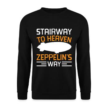 Vintage Zeppelin Airship 70 Years - Unisex Sweatshirt - black - Front - Alina (178cm) & Michal (187cm)