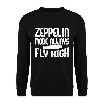 Vintage Zeppelin Airship 70 Years - Unisex Sweatshirt - black - Front - Alina (178cm) & Michal (187cm)