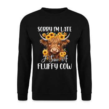 Bovins écossais Highland pour les agriculteurs - Sweat-shirt Unisexe - noir - Devant - Alina (178cm) & Michal (187cm)