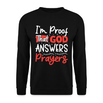 God Jesus Pastor Chrstian - Unisex Sweatshirt - black - Front - Alina (178cm) & Michal (187cm)
