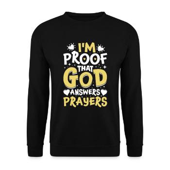 God Jesus Pastor Chrstian - Unisex Sweatshirt - black - Front - Alina (178cm) & Michal (187cm)