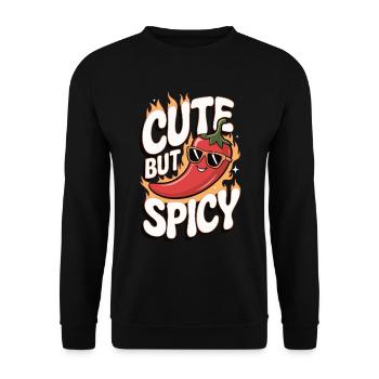 Sweet but spicy - Unisex Sweatshirt - black - Front - Alina (178cm) & Michal (187cm)