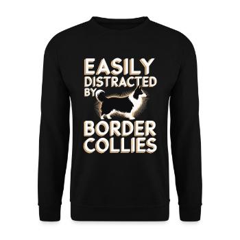Border Collies Propriétaires de chiens Amoureux des chiens - Sweat-shirt Unisexe - noir - Devant - Alina (178cm) & Michal (187cm)