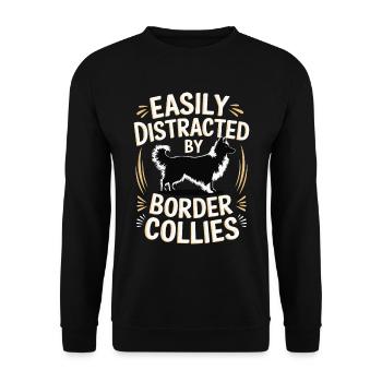 Border Collies Propriétaires de chiens Amoureux des chiens - Sweat-shirt Unisexe - noir - Devant - Alina (178cm) & Michal (187cm)