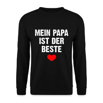 Mein Papa Ist Der Beste - Unisex Pullover - Schwarz - Vorne - Alina (178cm) & Michal (187cm)