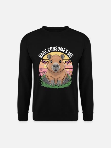 Capybara Rage Consumes Me - Unisex Sweatshirt - black