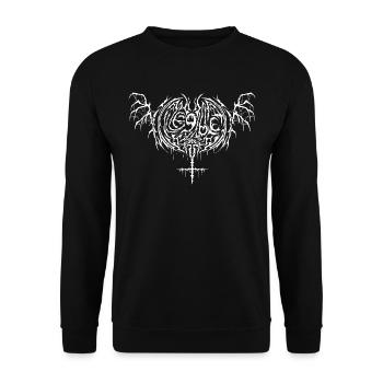 Illegible - Unisex Sweatshirt - black - Front - Alina (178cm) & Michal (187cm)