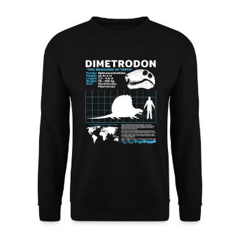 Dimetrodon Datenblatt - Unisex Pullover - Schwarz - Vorne - Alina (178cm) & Michal (187cm)