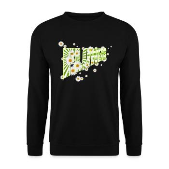 Flowers, daisies, daisies, nature, garden - Unisex Sweatshirt - black - Front - Alina (178cm) & Michal (187cm)