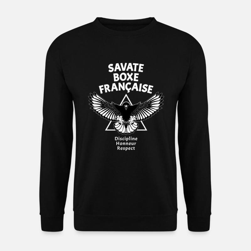 Savate Kickboxen Adler - Unisex Pullover - Schwarz