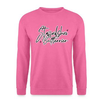 Staffordshire Bull Terrier Lettering - Unisex Sweatshirt - pink - Front