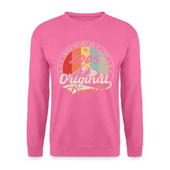 Vintage-Geburtstagsgeschenk - Dezember 2005 - Unisex Pullover - Pink - Vorne