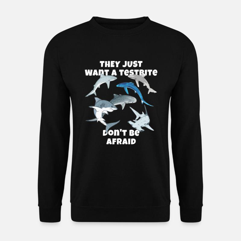 Espèces de requins : Requin bleu, Requin tigre, Requin marteau - Sweat-shirt Unisexe - noir