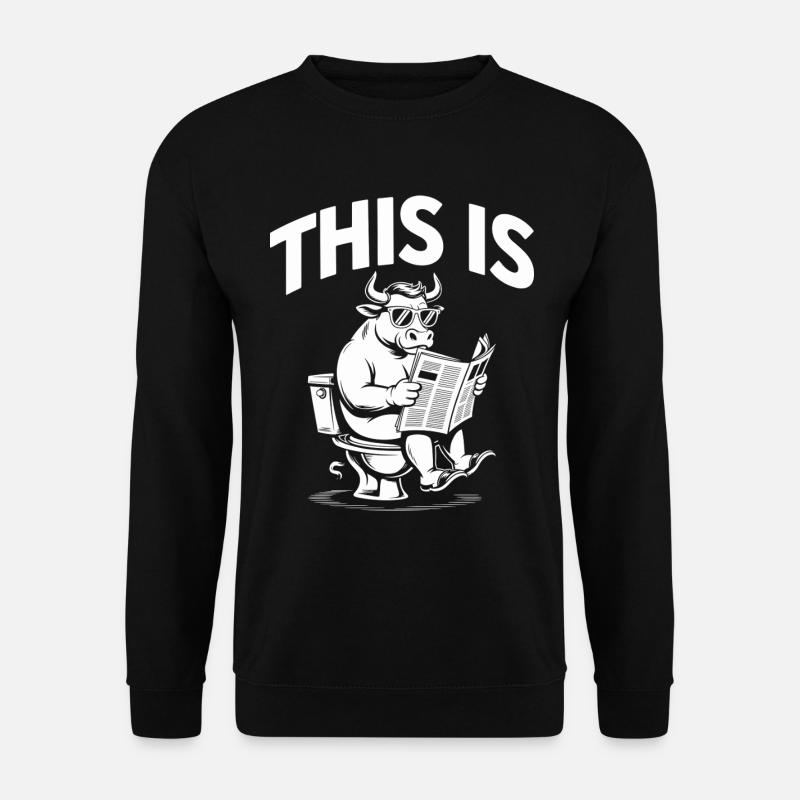 Taurus Humor Klo Sarkasmus - Unisex Pullover - Schwarz