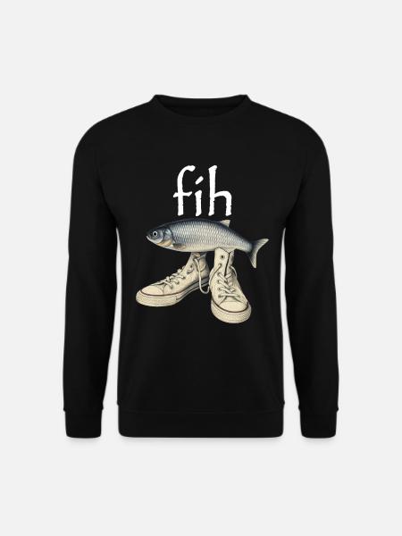 Poisson Mal Écrit Poisson Meme Fih - Unisextröja - svart