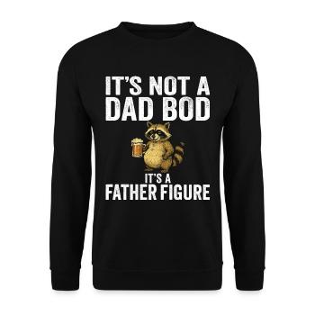 Vintage Dad Humor Father Figure - Unisex Sweatshirt - black - Front - Alina (178cm) & Michal (187cm)