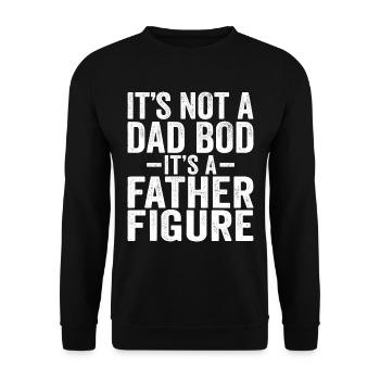 Vintage Dad Humor Father Figure - Unisex Sweatshirt - black - Front - Alina (178cm) & Michal (187cm)