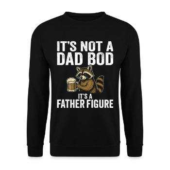 Vintage Dad Humor Father Figure - Unisex Sweatshirt - black - Front - Alina (178cm) & Michal (187cm)
