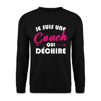 Je suis une coach qui déchire - Sweat-shirt Unisexe - noir - Devant - Alina (178cm) & Michal (187cm)