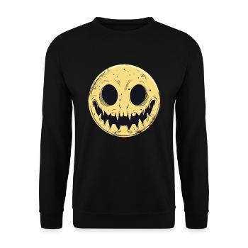 Sourire lunaire - Sweat-shirt Unisexe - noir - Devant - Alina (178cm) & Michal (187cm)