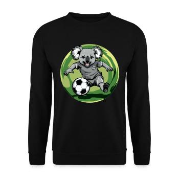 Koalas Fussball - Unisex Pullover - Schwarz - Vorne - Alina (178cm) & Michal (187cm)