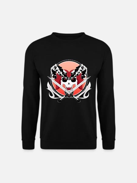 Warrior skull - Unisex Sweatshirt - black
