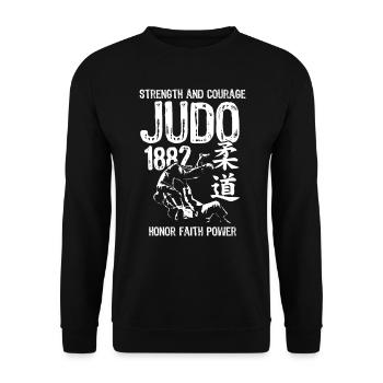 Judo - Sweat-shirt Unisexe - noir - Devant - Alina (178cm) & Michal (187cm)
