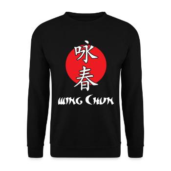 Wing Chun Kung Fu - Unisex Pullover - Schwarz - Vorne - Alina (178cm) & Michal (187cm)