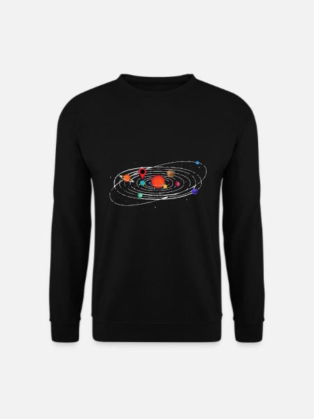 Solar system map - Unisex Sweatshirt - black