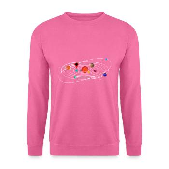 Sonnensystem Karte - Unisex Pullover - Pink - Vorne