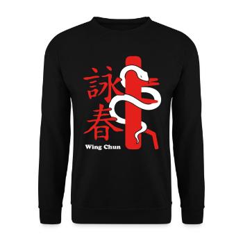Wing Chun Kung Fu - Unisex Sweatshirt - black - Front - Alina (178cm) & Michal (187cm)