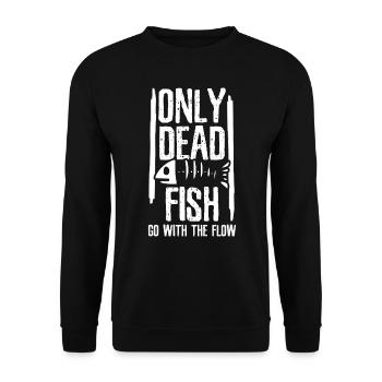 poisson mort - Sweat-shirt Unisexe - noir - Devant - Alina (178cm) & Michal (187cm)