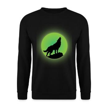 Wolf Glow - Sweat-shirt Unisexe - noir - Devant - Alina (178cm) & Michal (187cm)