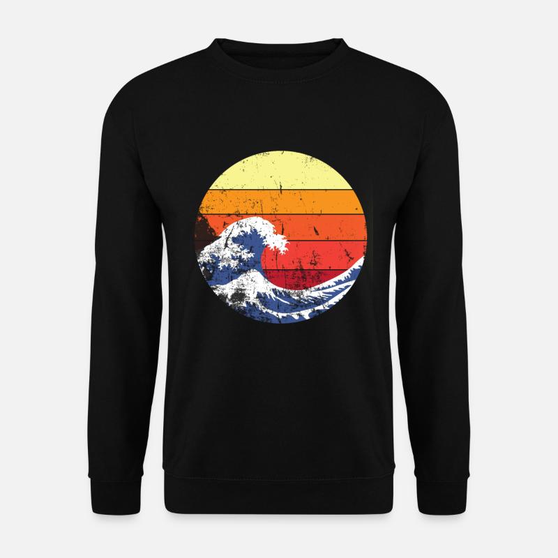 Retro Welle Japan - Unisex Pullover - Schwarz