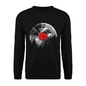 Record geeks - Sweat-shirt Unisexe - noir - Devant - Alina (178cm) & Michal (187cm)