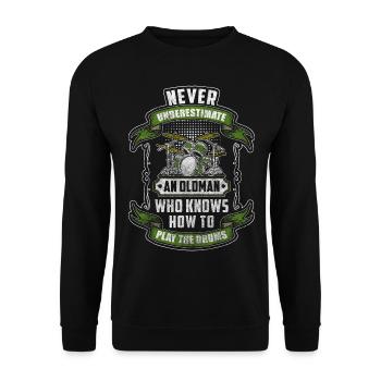 Musiker Drumsticks Musikinstrument Musikband - Unisex Pullover - Schwarz - Vorne - Alina (178cm) & Michal (187cm)