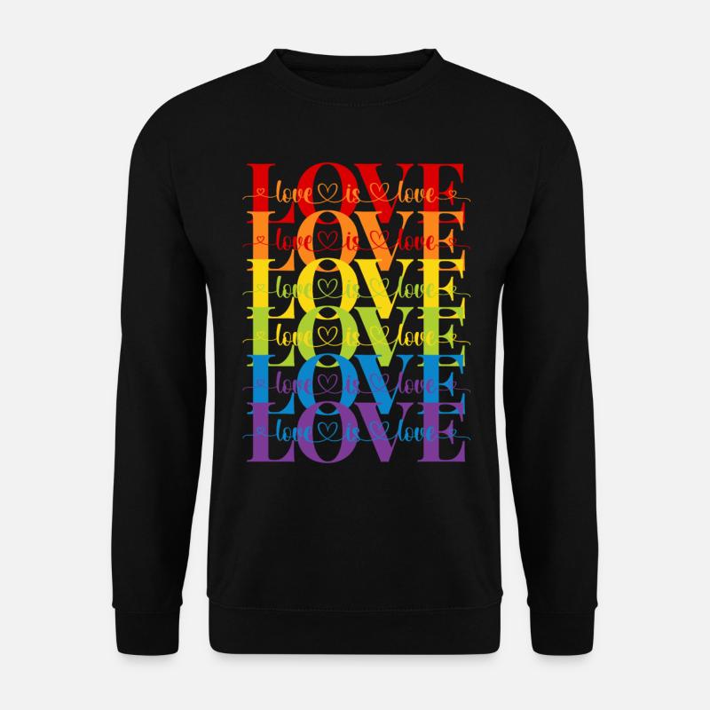 love is love - Unisex Pullover - Schwarz