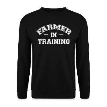 Funny Farming Farmer In Training - Unisex Sweatshirt - black - Front - Alina (178cm) & Michal (187cm)