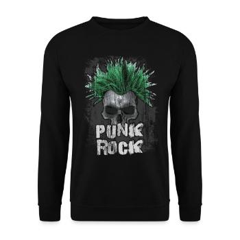 Punk Rock - Unisex Pullover - Schwarz - Vorne - Alina (178cm) & Michal (187cm)