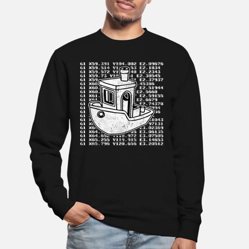 Benchy 3D gcode test hobby modeling Unisex Sweatshirt
