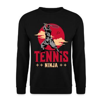 Padel Ninja Samouraï Raquette Japonaise Tennis - Sweat-shirt Unisexe - noir - Devant - Alina (178cm) & Michal (187cm)