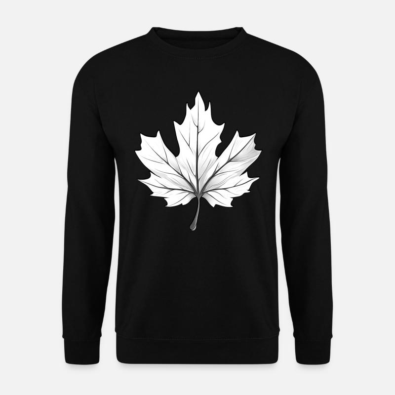 Maple Leaf Black & White - Unisex Sweatshirt - black