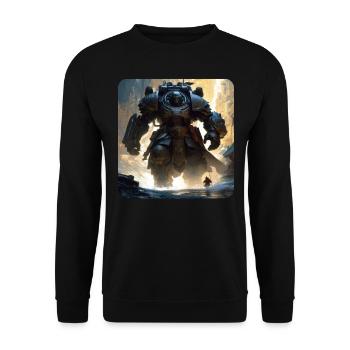 Dark Cyborg Android Warrior - Sweat-shirt Unisexe - noir - Devant - Alina (178cm) & Michal (187cm)