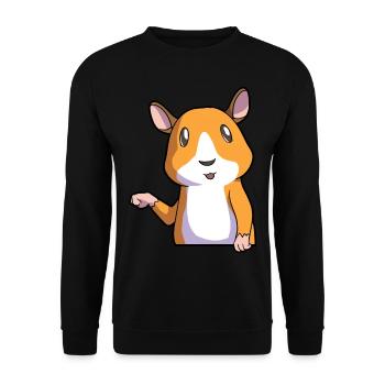 Meerschweinchen Liebhaber - Unisex Pullover - Schwarz - Vorne - Alina (178cm) & Michal (187cm)