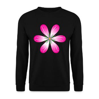 Fleur rose motif floral vrille fleur prairie - Sweat-shirt Unisexe - noir - Devant - Alina (178cm) & Michal (187cm)