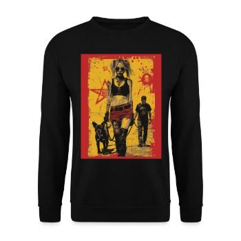 The Walk - Skull, Totenkopf - Unisex Pullover - Schwarz - Vorne - Alina (178cm) & Michal (187cm)