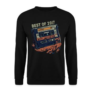 Kassette 2017 Jahrgang 2017 - Jahrgang seit 2017 - Unisex Pullover - Schwarz - Vorne - Alina (178cm) & Michal (187cm)