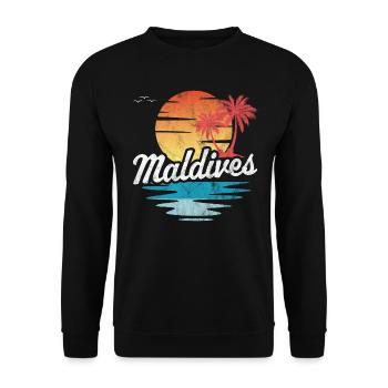 Malediven - Unisex Pullover - Schwarz - Vorne - Alina (178cm) & Michal (187cm)